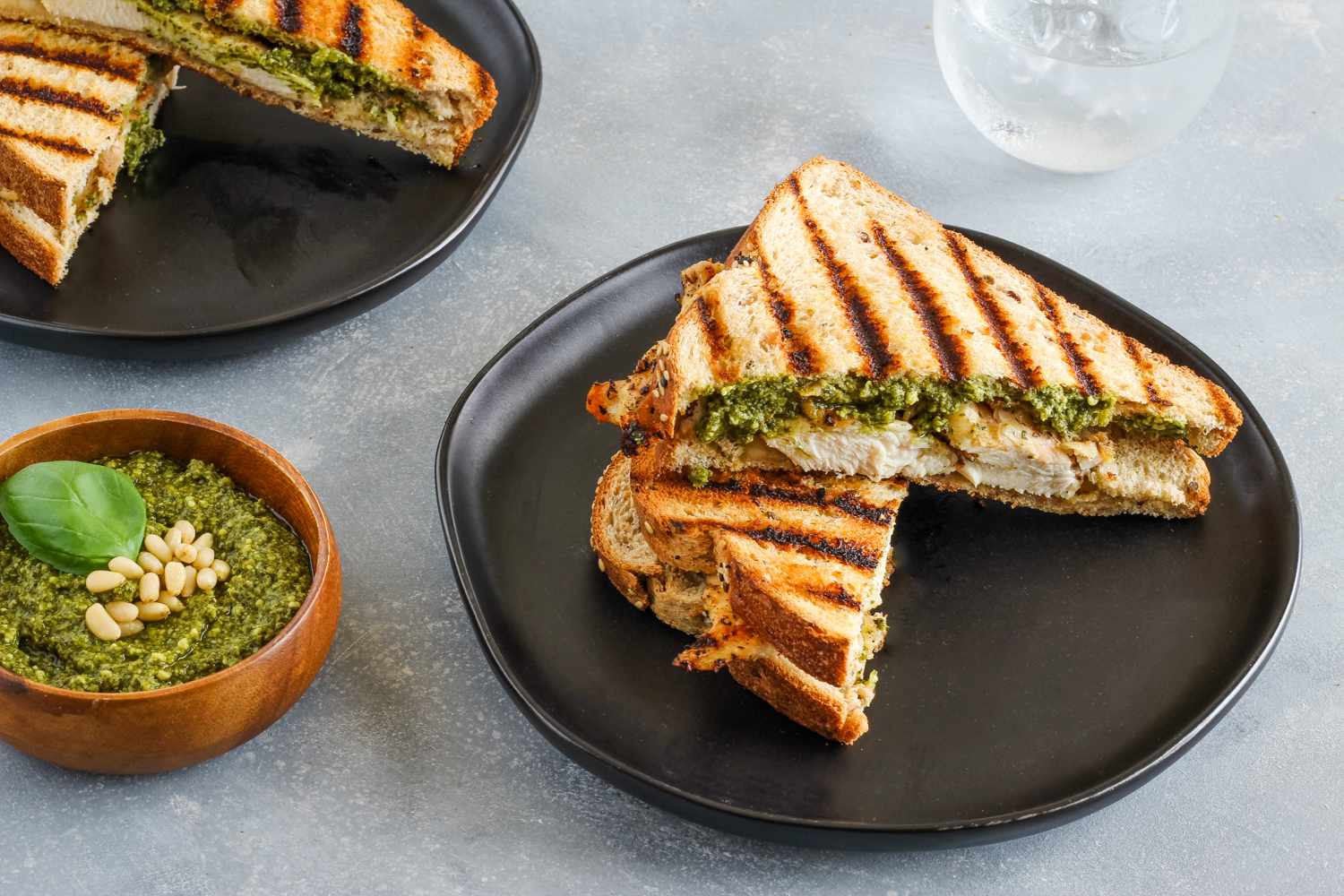 Grilled panini sandwich